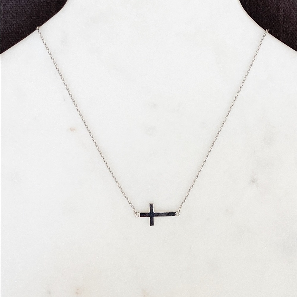 Sideways Cross Necklace